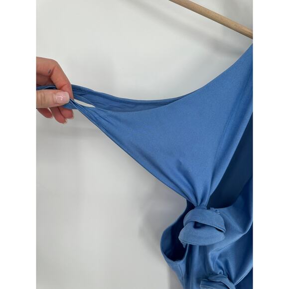 Coperni Asymmetric Flower Gown Satin Cut-Out Sleeveless Rosette Midi Maxi Dress - Picture 12 of 16